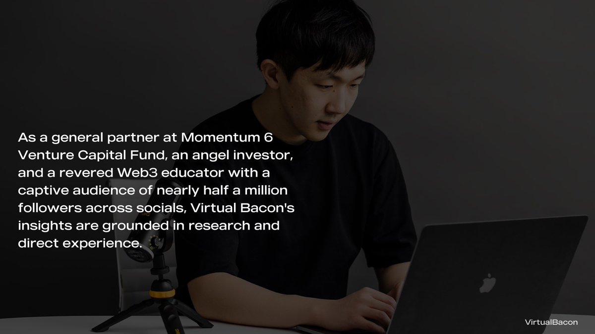 cashlabshq's tweet photo. @virtualbacon is one of the leading key opinion leaders making educational crypto and web3 content today. From trader to investor to YouTube content creator, #virtualbacon has captured the attention of nearly half a million web3 natives across channels. https://t.co/m3vBY0vlOD