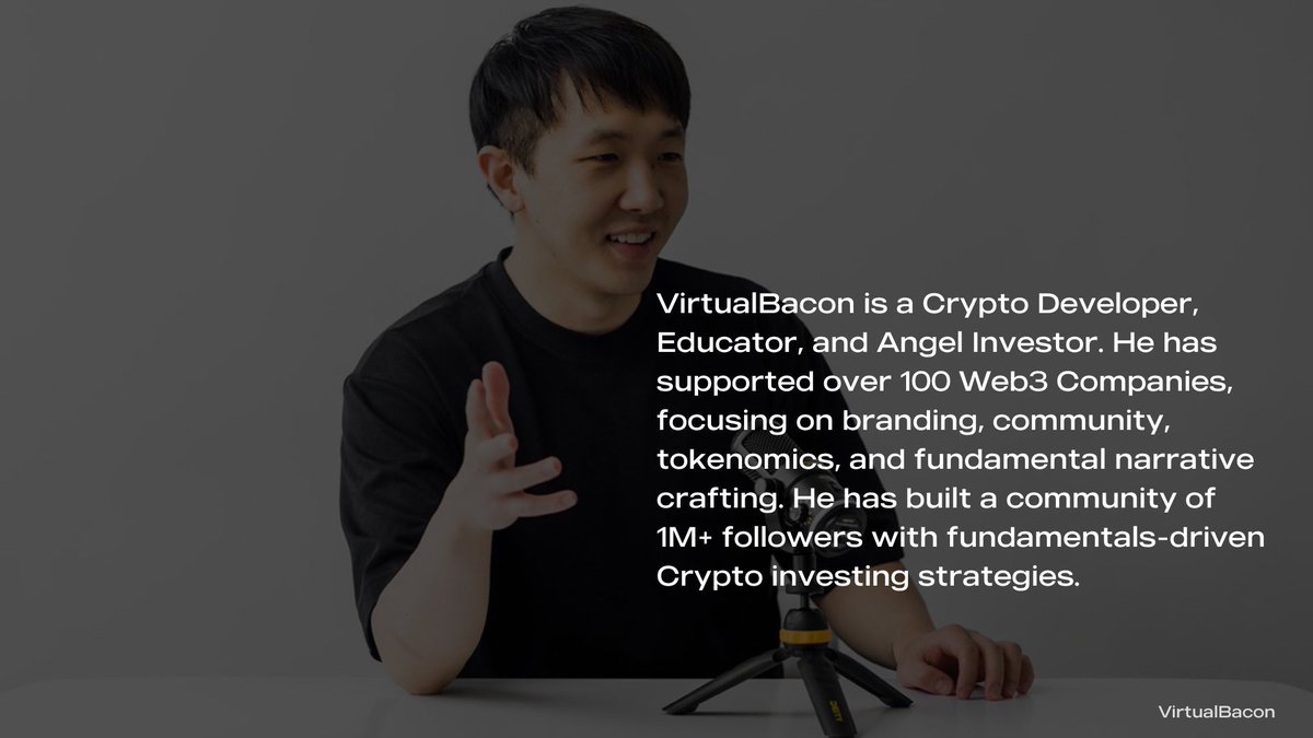 cashlabshq's tweet photo. @virtualbacon is one of the leading key opinion leaders making educational crypto and web3 content today. From trader to investor to YouTube content creator, #virtualbacon has captured the attention of nearly half a million web3 natives across channels. https://t.co/m3vBY0vlOD