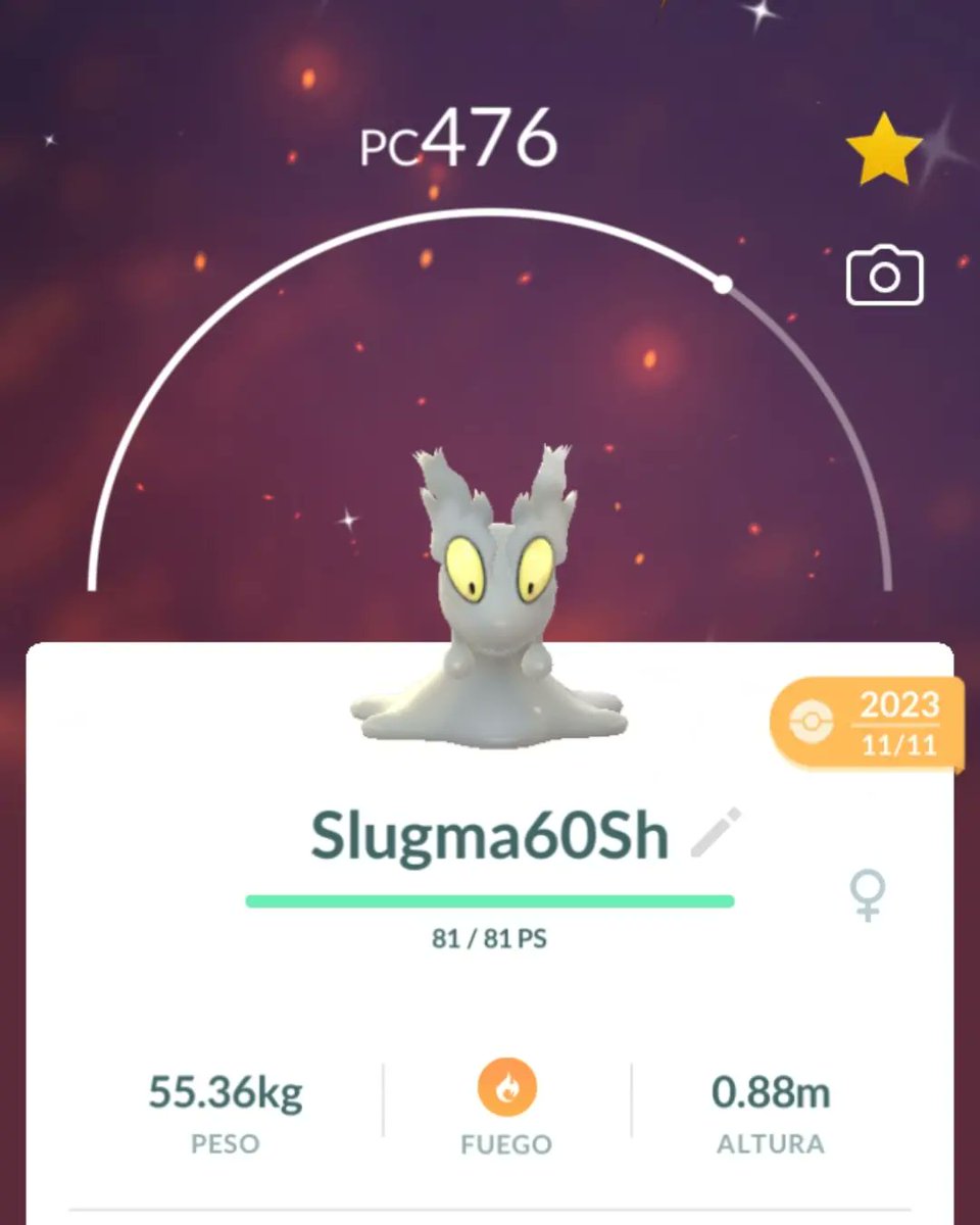 PokemonGOPTY507's tweet photo. ♥️ 👽🍀
🔺
🔻 
✳️SLUGMA✨✳️
▫️
🟣Capturado en Estado Salvaje 
🔸
🔹
🔸
🔹
#slugmashiny #captura #estadosalvaje #pokemon #pokemongo
#pokemongoapp #pokemongopanama
#pokemonpanama
#pokemongo507 #pokemon507 #pokemongopty507
#507pokemongo #pgopanama https://t.co/OGBxr8pjzE