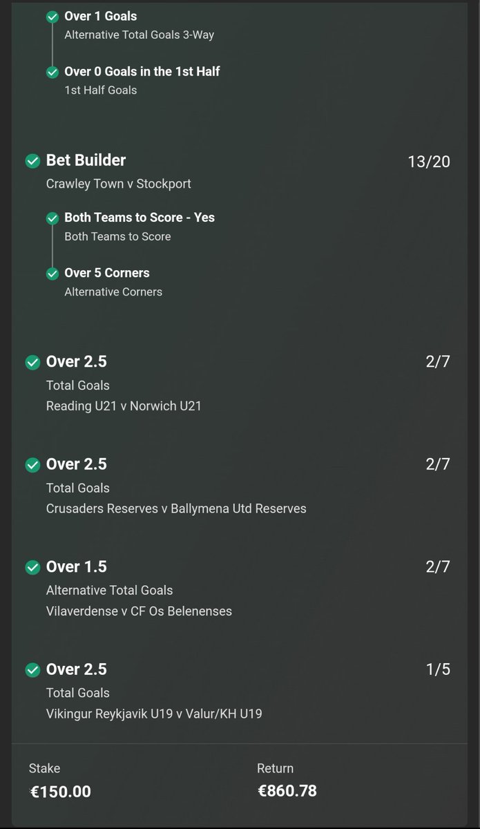 BOOOM! 💥

5/1 MONDAY ACCA WINS ✅

Hit ❤️ if you were on !!