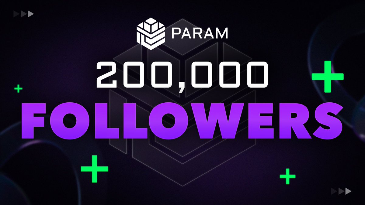 We’ve officially surpassed 200k+ followers!🥳 Thank you to all of our amazing supporters. We’re happy to have you alongside us on the $PARAM journey. Let us know below how excited you are about the future of Param👇