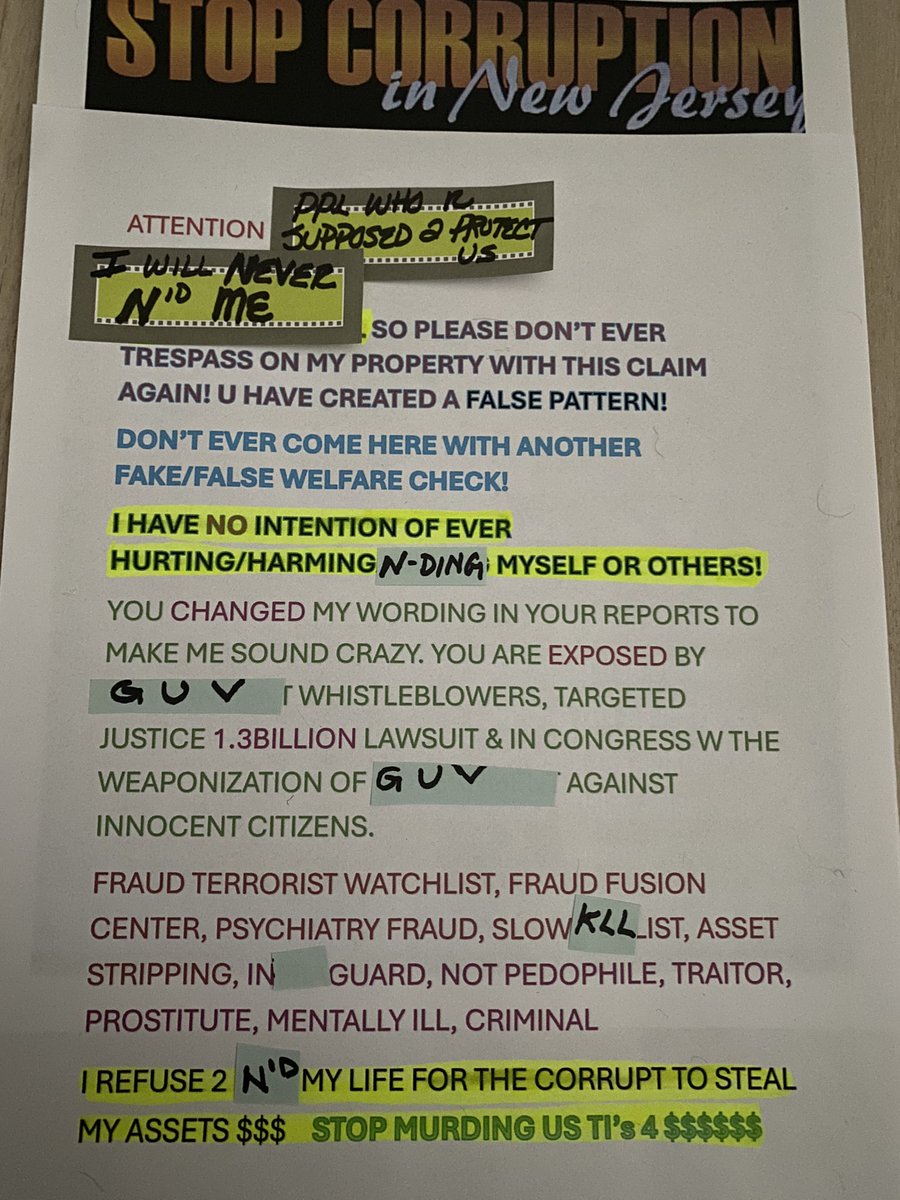 Cinsike's tweet image. New door &amp;amp; garage sign. Never unalive/ hurt myself or others. No will or life ins! Stop the fake welfare checks. #forcedunaliving #murder #psychiatryfraud #operationpaperclip #cointelpro #crimesagainsthumanity #dew #treason #genocide #democide #hitler #kingcharles #corruption