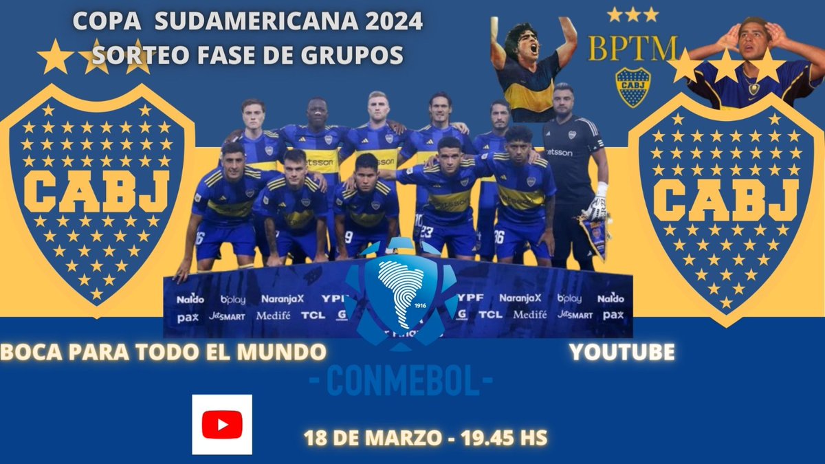 Ya venimos en Boca Para Todo el Mundo junto a <a href="/martinripari/">Martin Ripari</a> para el Sorteo de la Sudamericana. Largamos a las 19.45.