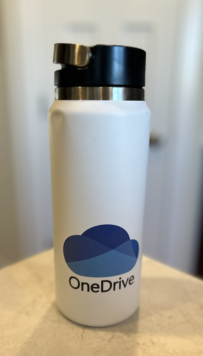 dmadelung's tweet image. Thanks again to the #OneDrive team for this handy new water bottle from #MVPSummit last week - glad to be sharing some OD love at upcoming events!