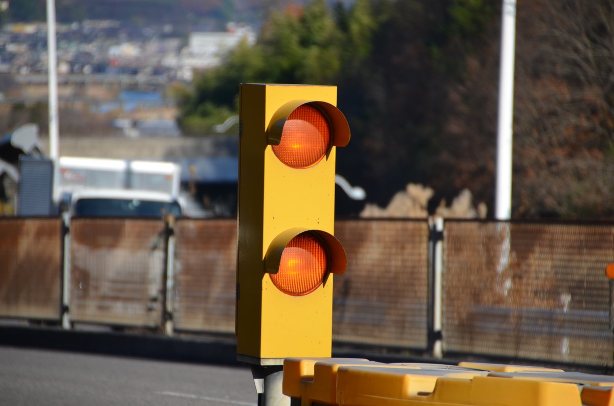 運転中あるある「分岐路はどこ！？」 今回は障害物表示灯 #ブリンカー
