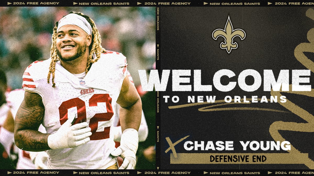 Chase Young is a New Orleans Saint! #Saints | @youngchase907