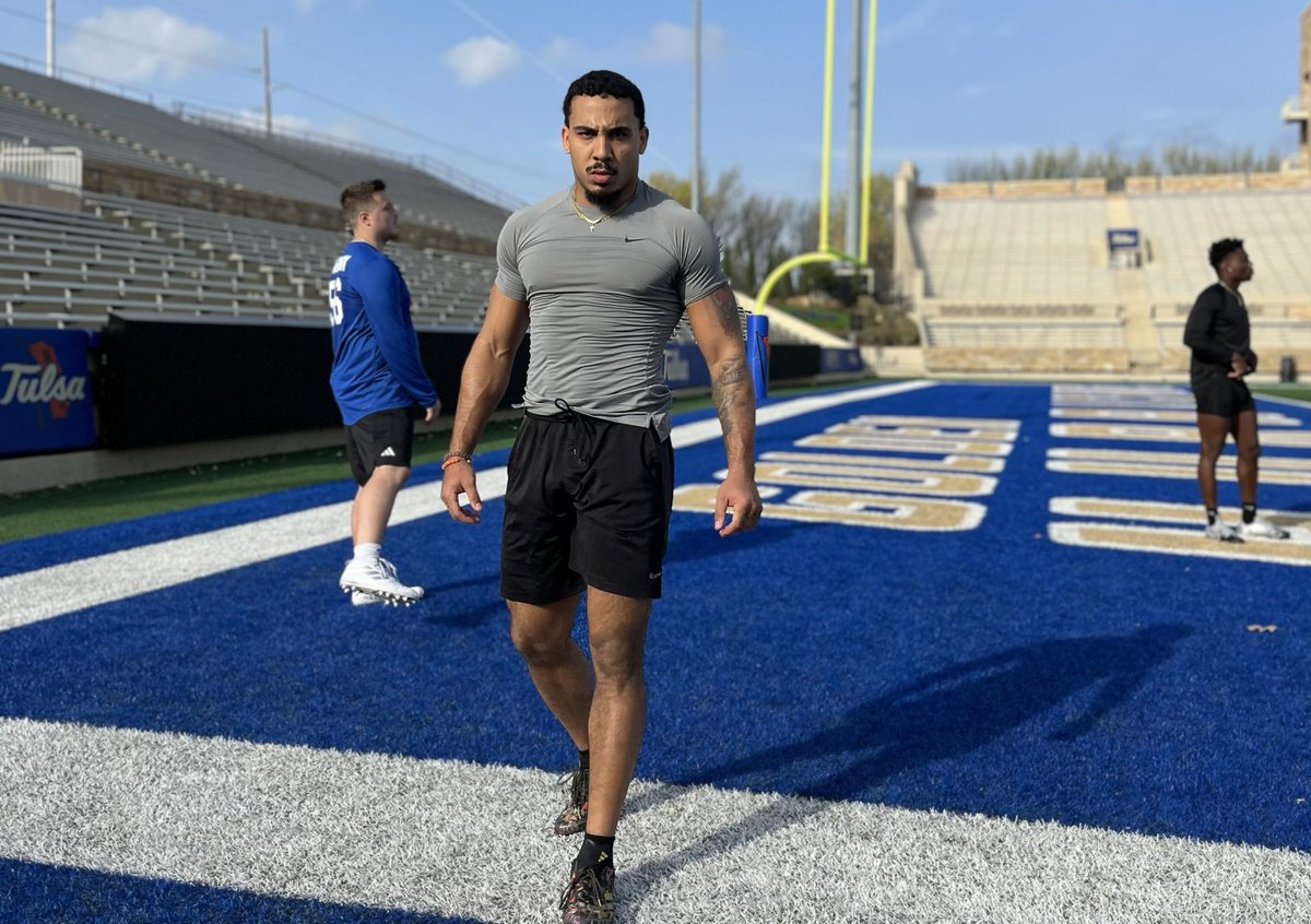 ECUTigersFB's tweet photo. Devon Roush represented ECU Tigers Football at Tulsa University’s Pro Day for the @nfl. He continues to set the standard. 🐅🏈
#BeTheStandard
@droush2000 https://t.co/L4PB7vXpU3