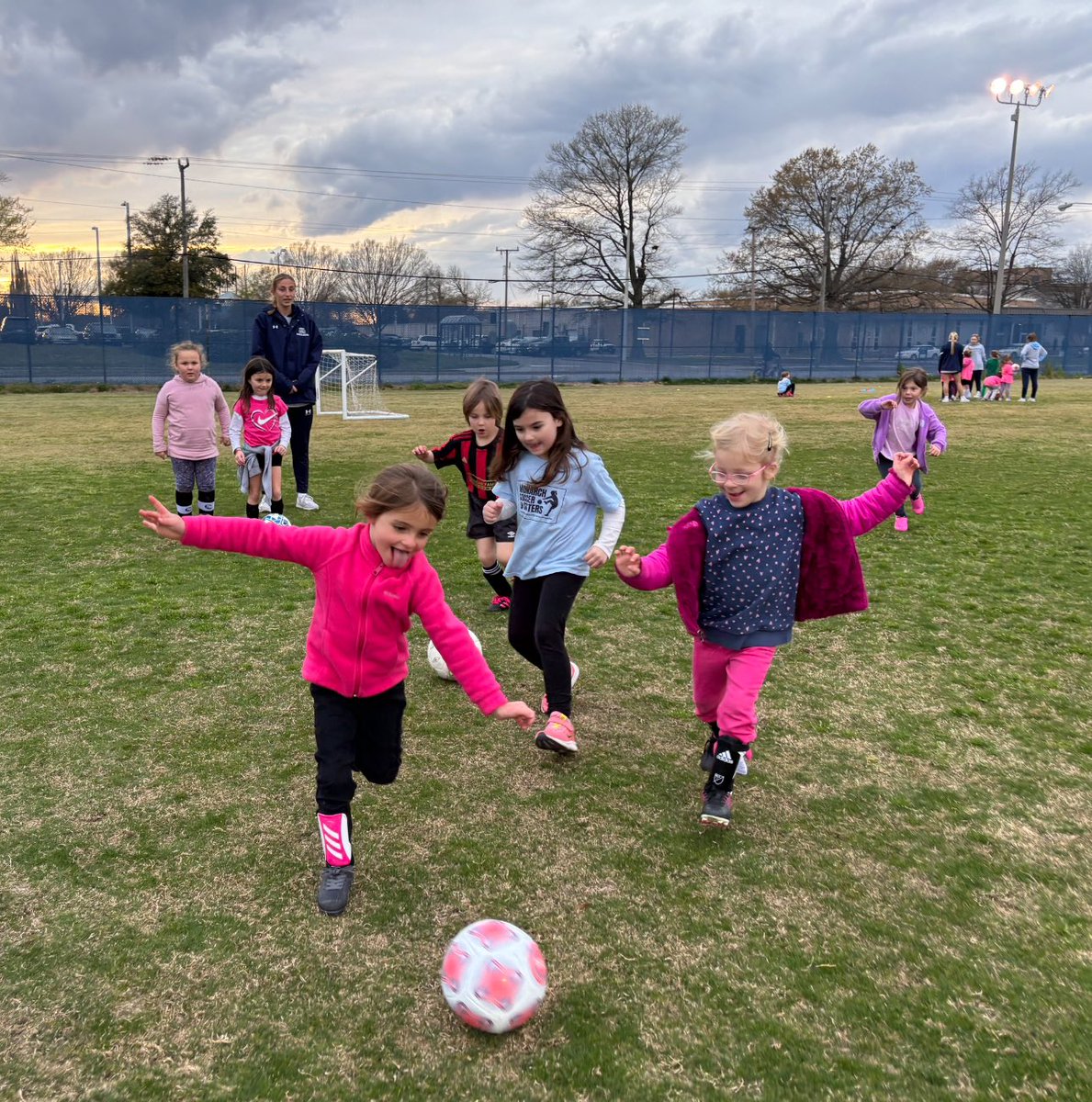 We are off to a FUN start at our first night of Monarch Sisters! 💙⚽️😁