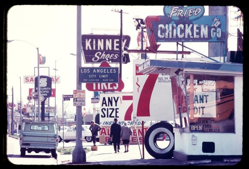 David Hockney should've painted a landscape of Lincoln Blvd. from Santa Monica through Venice. The street remains a shambling mess, but in the '70s it was especially chaotic and sublime.