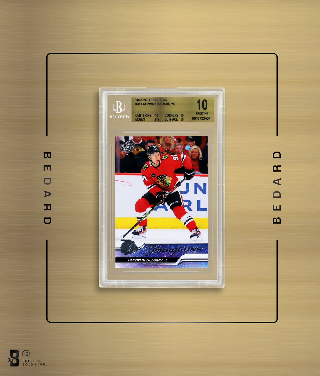 The first Connor Bedard Young Gun BGS 10 has officially been graded. Who  will get the first black label?