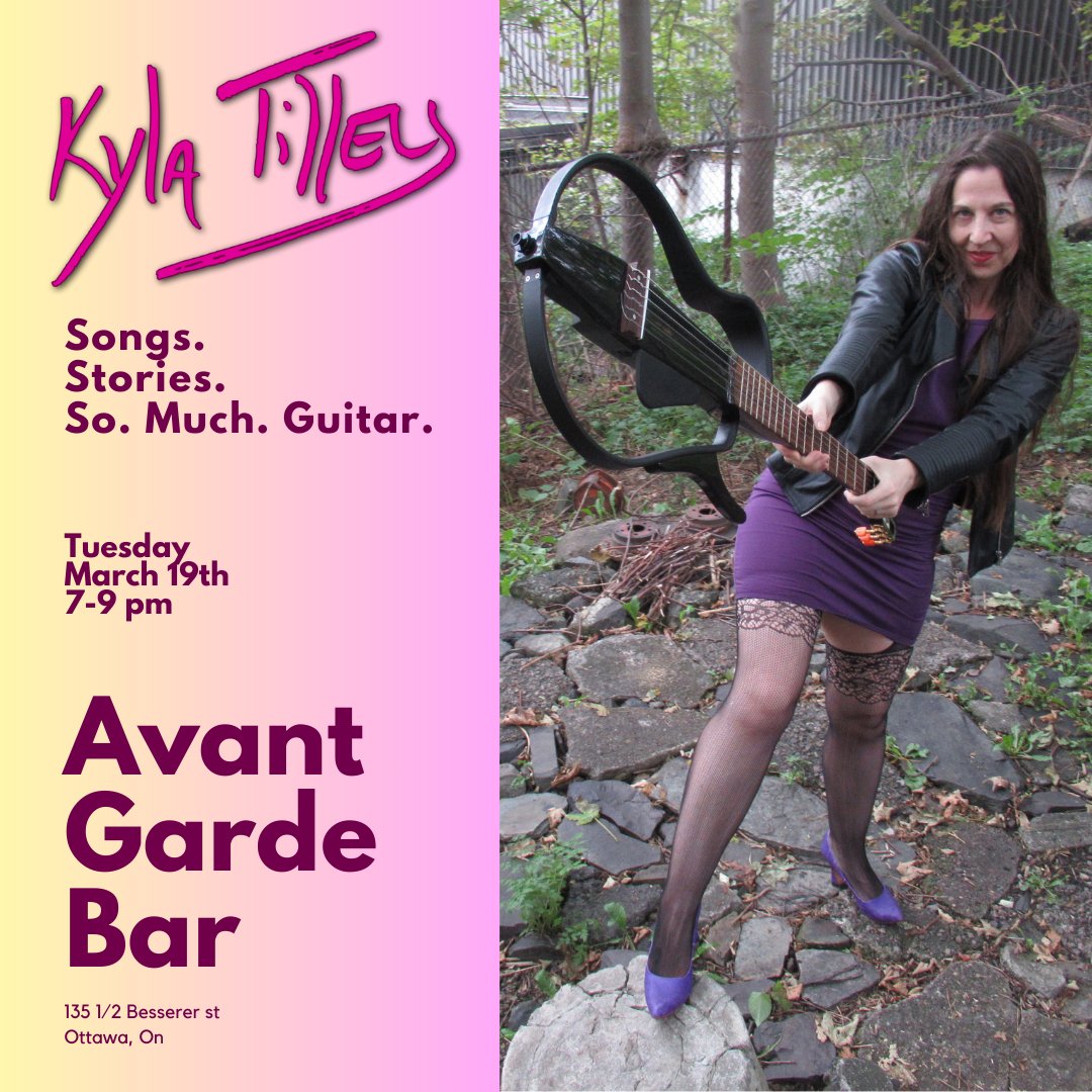 I haven't been posting here much of late, but it occurs to me that some of you may be in Ottawa, and I'll be playing a happy hour show at Avant-Garde bar tomorrow! #livemusic #ottawa #songwriting