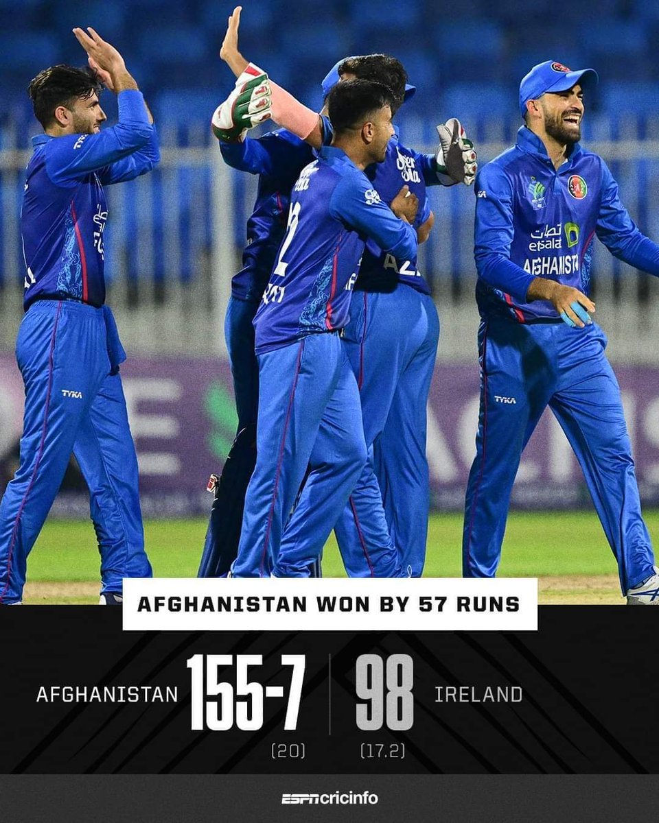 قدرمنو وطنوالو د ایرلېنډ په وړاندې مو سریز ګټل ډېر ډېر مبارک!!
Huge congrats to Afghanistan for clinching the series against Ireland! 🏏🎉 
#AfghanistanCricket #SeriesWin