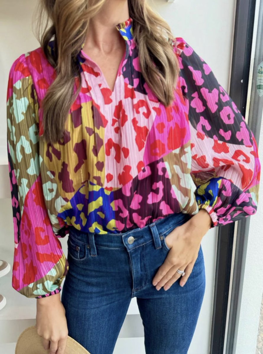 Isn’t she lovely 🩷💙Link to shop this stunning new arrival👇 lovelydayboutique.com/collections/ne… #NewArrivals2024 #ElevatedStyle #boutqiue #collegestation #texasboutique #onlineshopping #ColorfulFashion #shoplocal #shopbcs #aggieland #animalprint #newblouse