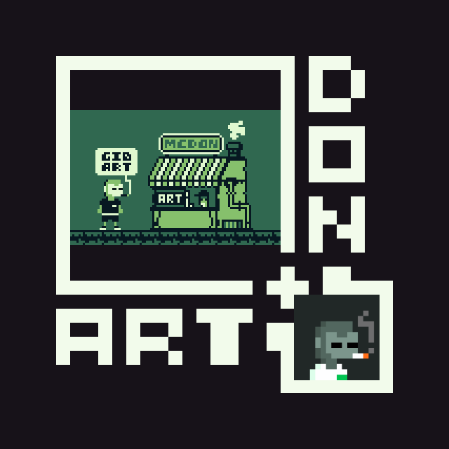 ▫️◽️art service◽️▫️

* 1/1 pfp 
* logo &amp; banner 
* content 
* NFT collection
* game sprites

DM's are open!

- "gib art" by <a href="/0xDonCrypto/">Don</a>