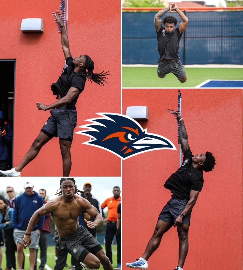 UTSA PRO DAY:

WR Joshua Cephus:
• 4.52 40yd dash
• 1.52 10yd split(!!)
• 10’2 broad jump

S Rashad Wisdom:
• 4.49 40yd dash
• 37 inch vert
• 6.89 3-cone

UTSA has produced some quality NFL players in its short history. Expect these guys to join them 👀

(h/t <a href="/LiveFromUTSA/">Z</a>)