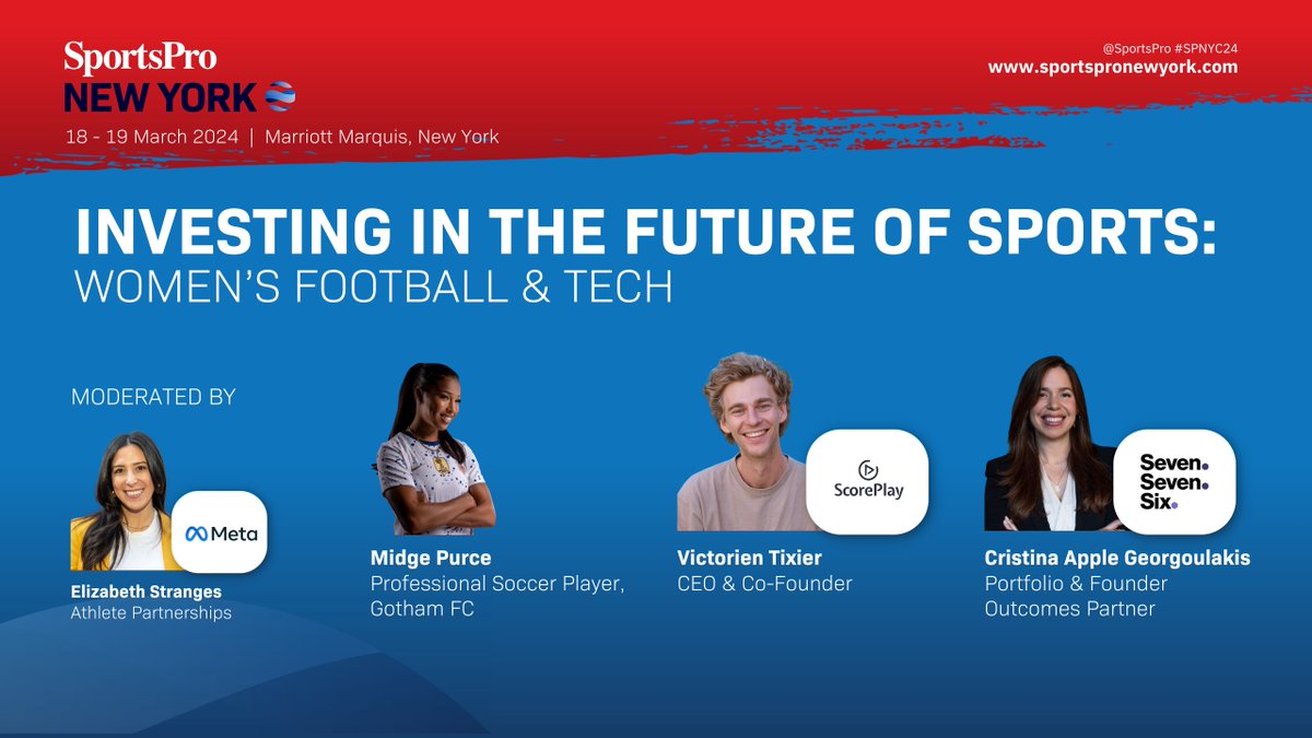 ICYMI – Tomorrow at 2p ET, I'll be speaking at @SportsPro New York on the challenges + opportunities in sports media ⚽️ 🎥 I feel honored to share the stage with such a great panel: 🤝 @estranges from @Meta ⚽ @100Purcent from @OffseasonFC 🎥 @VictorienTixier with @ScorePlayHQ…