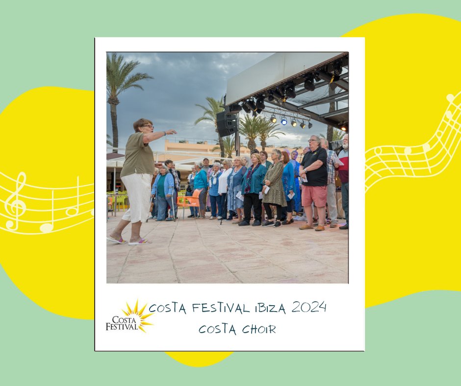 ☀️Costa Festival Ibiza - Costa Choir🎤 Take to the stage this April by joining Celia’s Costa choir! Discover new songs and learn new techniques with fellow festival attendees and have the opportunity to perform for the Costa audience. Join in the fun! 🔗costafestival.co.uk/costa-festival…