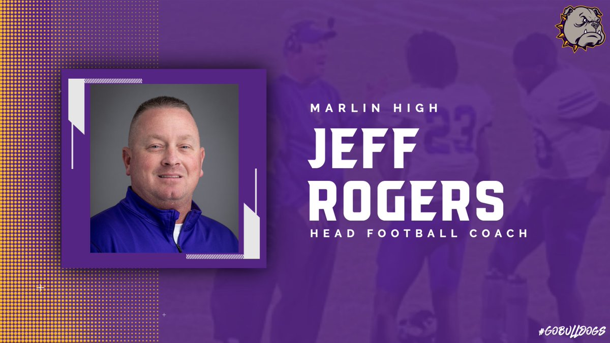 Marlin ISD announces the appointment of current Marlin High School Defensive Coordinator, Jeff Rogers, as the Bulldogs' Head Football Coach. Congratulations, Coach Rogers!