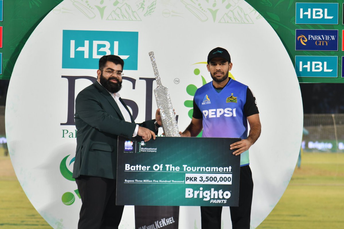 thePSLt20's tweet photo. Congratulating the top performers of #HBLPSL9 👏

Player of the final – Imad Wasim 
Emerging Player of the Tournament – Muhammad Irfan Khan 
All-Rounder of the Tournament – Saim Ayub 
Fielder of the Tournament – Muhammad Irfan Khan 
Wicketkeeper of the Tournament – Azam Khan 
Bowler of the Tournament – Usama Mir 
Batter of the Tournament – Usman Khan
HBL - Player of the Tournament – Shadab Khan
Spirit of Cricket Award – Peshawar Zalmi
Umpire of the Tournament – Asif Yaqoob

#HBLPSLFinal | #KhulKeKhel | #MSvIU