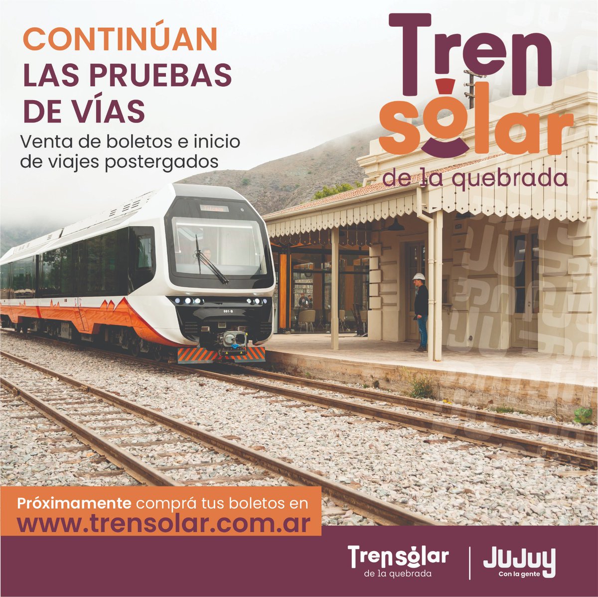 Postergada la venta de entradas y el primer recorrido del Tren Solar
Pronto se habilitara la venta en: trensolar.com.ar