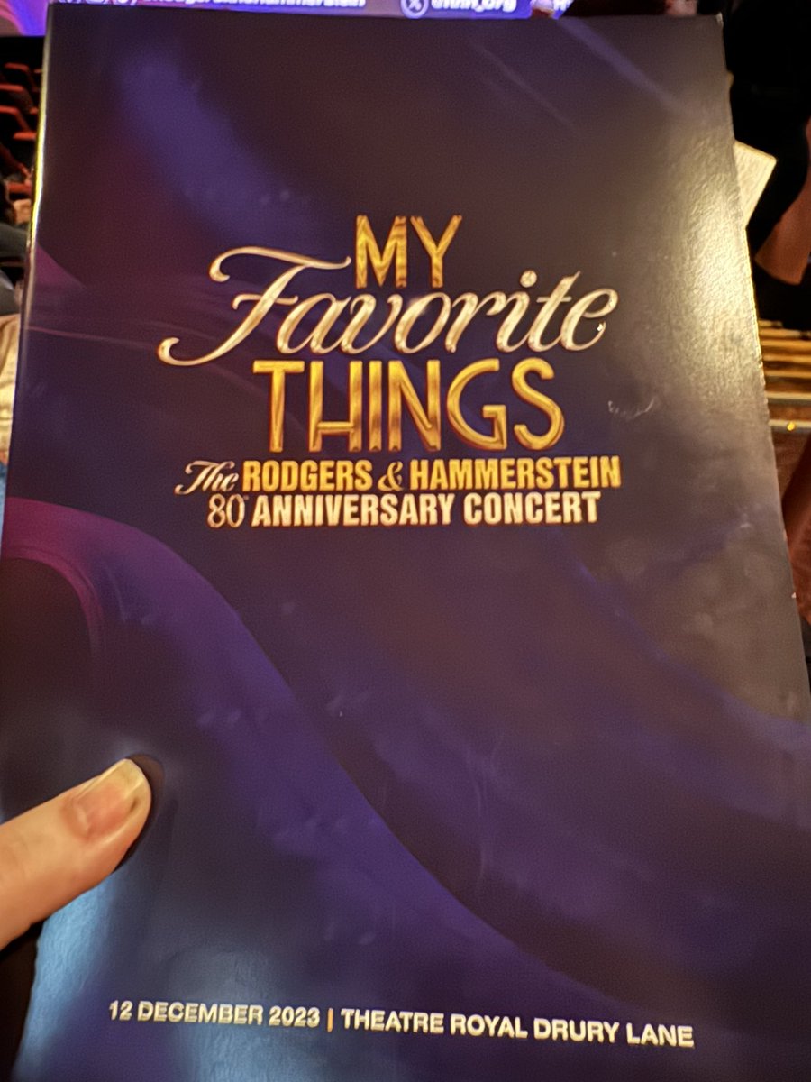 Tonight’s agenda: a screening of My Favorite Things: The Rodgers & Hammerstein 80th Anniversary Concert. #RH80