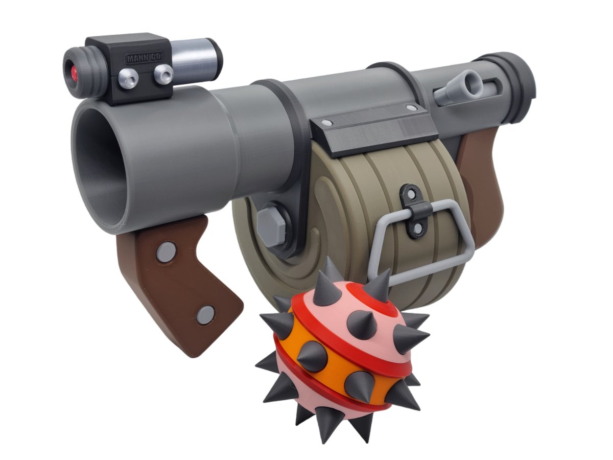 plasticbruv's tweet photo. Bring the Sticky spam with this behemoth of a prop! Stickybomb Launcher with spring loaded charging handle has landed on our store 💣💣 https://t.co/QTd4LcuyC4
