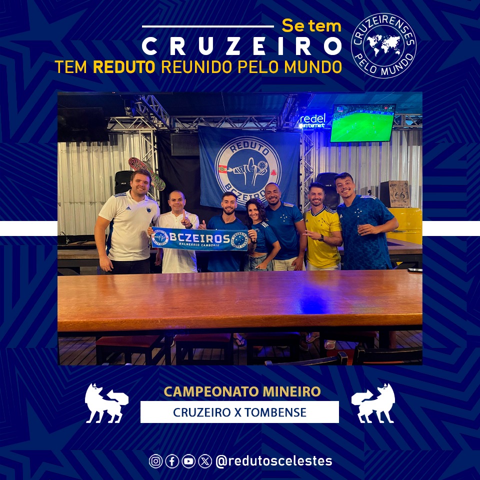 RedutosCelestes's tweet photo. O reduto @bczeiros se reuniu no jogo do @Cruzeiro contra o Tombense pelo no segundo jogo da semi-final do Campeonato Mineiro.

Cruzeirenses pelo Mundo #FechadoComoCruzeiro 

#RedutosCelestes #Cruzeiro
#CampeonatoMineiro2024 https://t.co/9oJWwhz6DJ