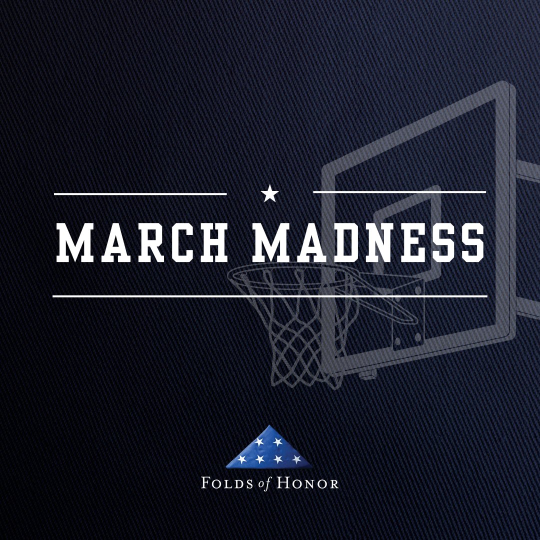 Exciting times ahead as we kick off @MarchMadnessMBB! Check out the action as over 1,300 @foldsofhonor recipients from each participating school cheer on their team in the tournament!🏀 🇺🇸 #RockChalk #NCAA #MarchMadness #FoldsofHonor