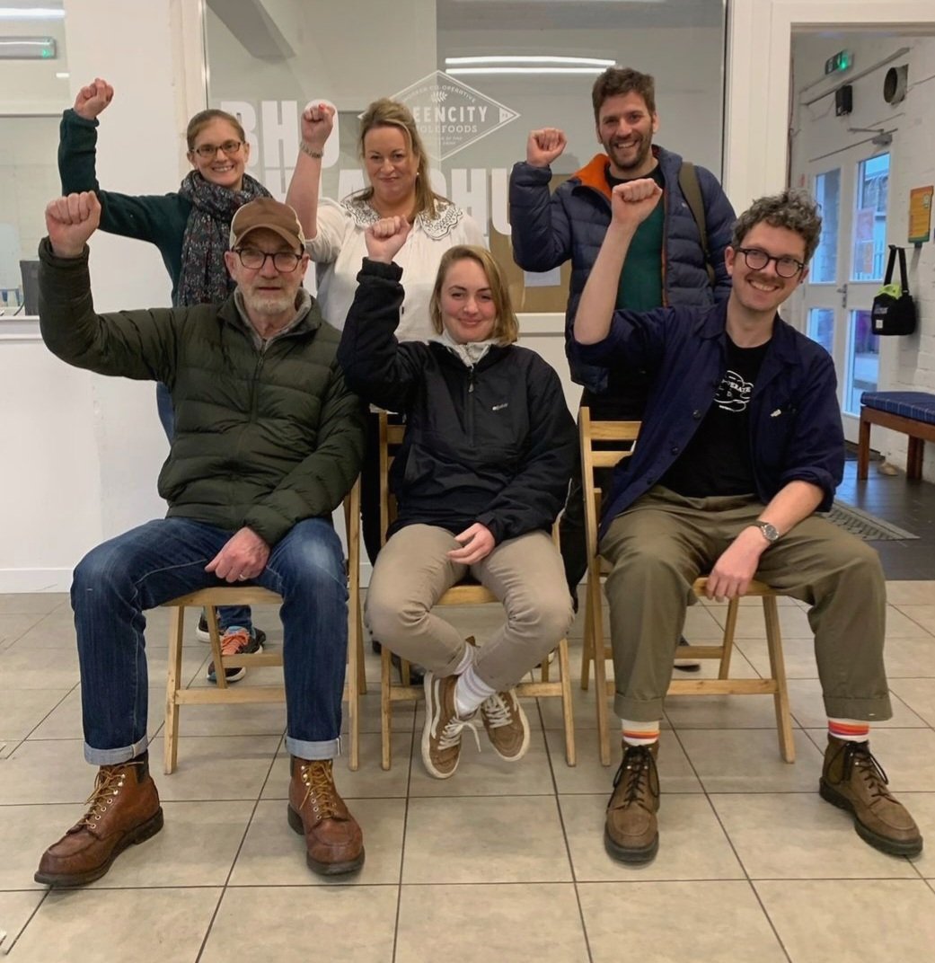 Really good worker-board strategy klatsch at GreenCity Wholefoods in Glasgow, building towards the Worker Co-op Weekend in May and a new elected board workers.coop/civicrm/event/…