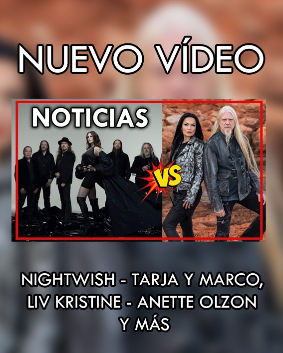 SoySeleG's tweet photo. ยกNUEVO VรDEO!
https://t.co/CkXqo0xDwf
#Metal #Rock #FemaleFronted #Nightwish #Epica #WithinTemptation #Evanescence #TarjaTurunen #AnetteOlzon #MarcoHietala #LivKristine #LeavesEyes #Xandria #DianneVanGiersbergen #Elvellon #Ravenlight https://t.co/XkuIvQSiui