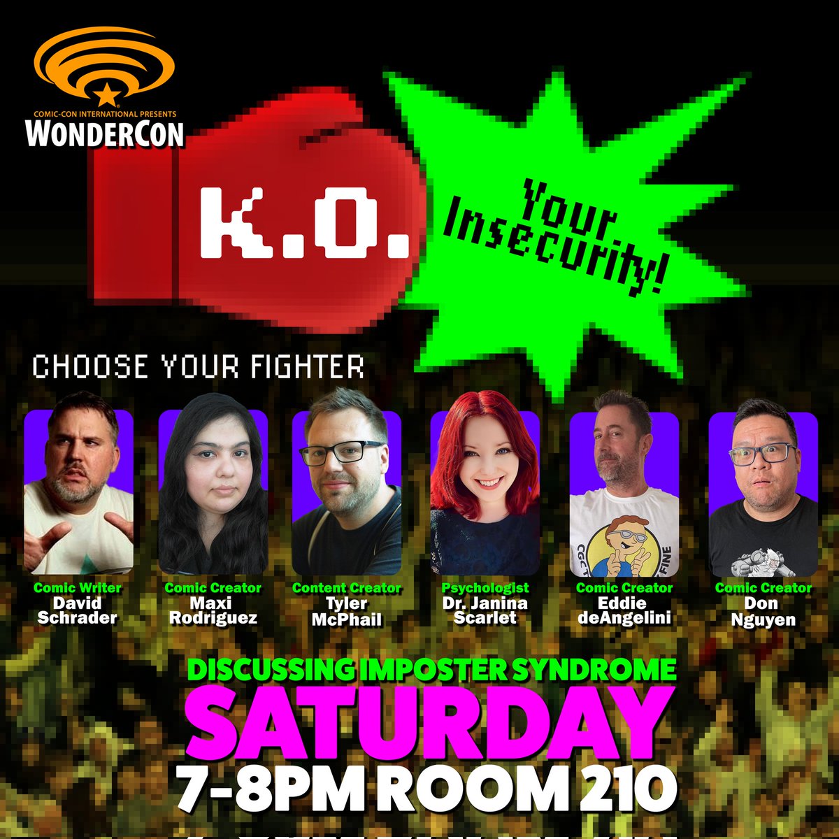 If you're headed to @WonderCon & you're dealing with Imposter Syndrome, come to our panel Saturday at 7P in room 210! #Creatives #ImposterSyndrome #WonderCon #MentalHealth #Motivation