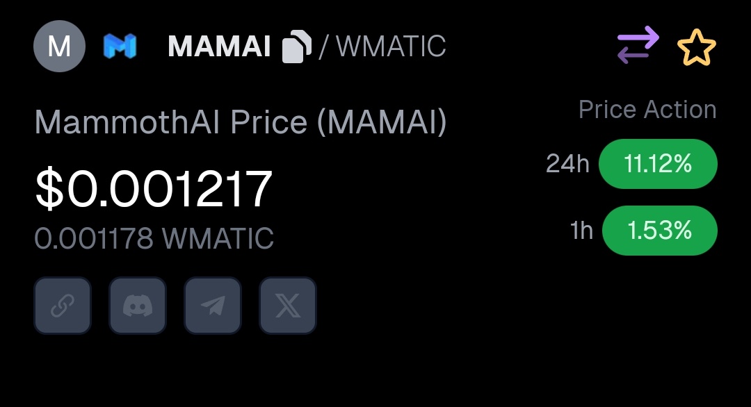 Looks like $MAMAI is an over 1200% gain from my initial entry 3 weeks ago. @Cryptoghost771 paid for my next 3 cases of One Piece cards 😅