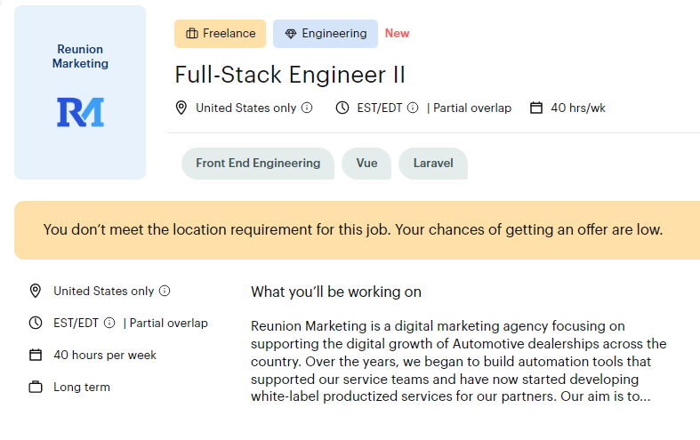 elruloinforma's tweet photo. Full-Stack Engineer II - $70 – 85/hr
Apply to the job https://t.co/J4DSZiX246
Front End Engineering
Vue
Laravel
#job #hiring #opportunity #payitforward #topjob #usa #na #workusa
Apply as a Talent Here https://t.co/J4DSZiX246
Job for Reunion Marketing https://t.co/v9fHdArPmJ