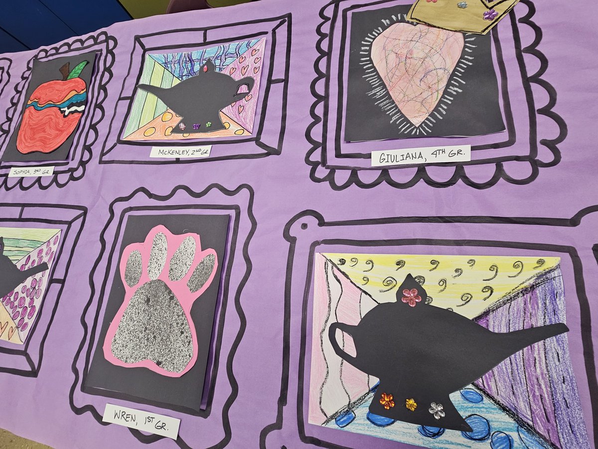 BeckyGrubbs7's tweet photo. Loving how these projects turned out for our 'Descendants' fairy tale themed unit...can't wait to see them on display!!! πππ§ββοΈπΎππ
#RAMSart https://t.co/on5sRqIrFx