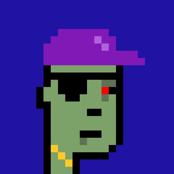 This awesome zombie is for sale at adapunks.io 

adapunks.io/punk?id=22b38c…
#adapunks #cryptopunks