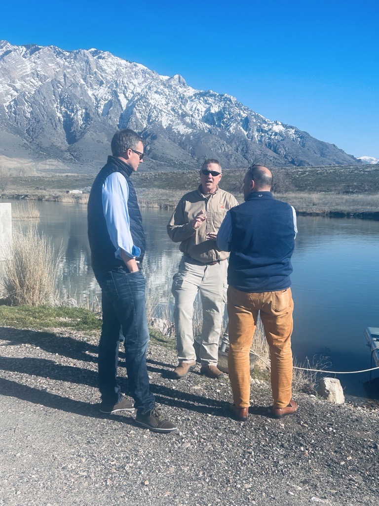 Next stop in #BPCACE: @RepJimmyPanetta and @RepBlakeMoore tour the Bear River Bay with @UtahDNR, learning about its geological history, current conditions, and the federal role in preserving the lake and its wildlife.