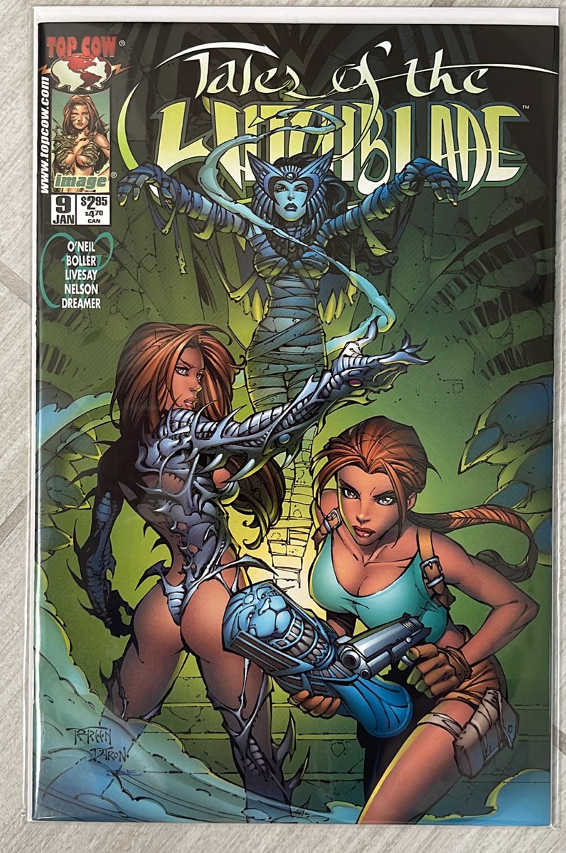 It’s time for Mondays @TopCow classic! It’s the final issue of Tales of the Witchblade! By O’Neil, Boller and Denham on pencils, @1JohnLivesay on inks (!) Nelson and Starr on colors. Cover by @randygreenart1 D-Tron and Firchow…#Witchblade #topcow #comics