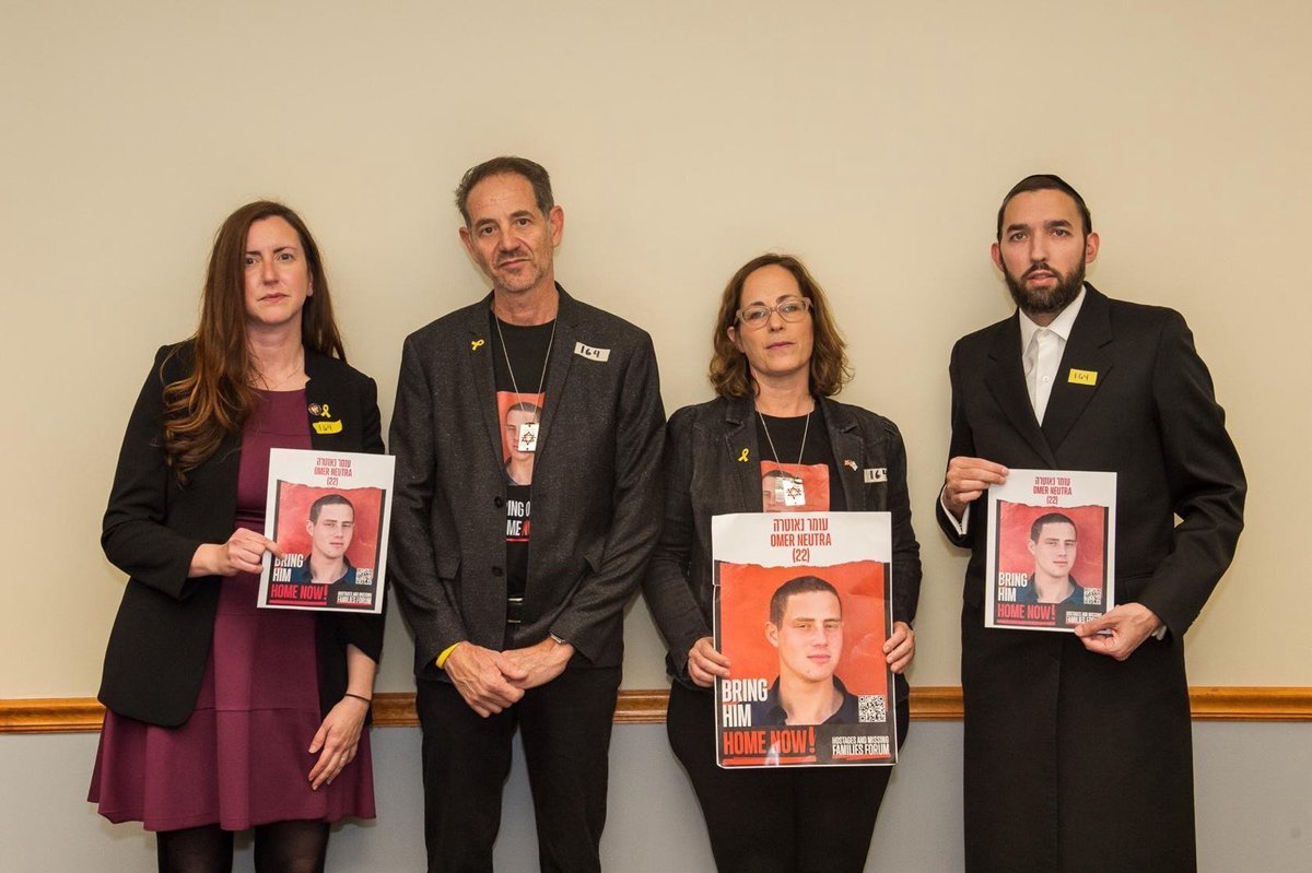 Today in Albany, I was honored to meet with Omer Neutra’s parents, Orna and Ronen. I was touched by their faith and inspired by their determination to bring Omar home. It’s been 164 slow, long and excruciatingly painful days since they’ve heard from Omer. No words. My heart