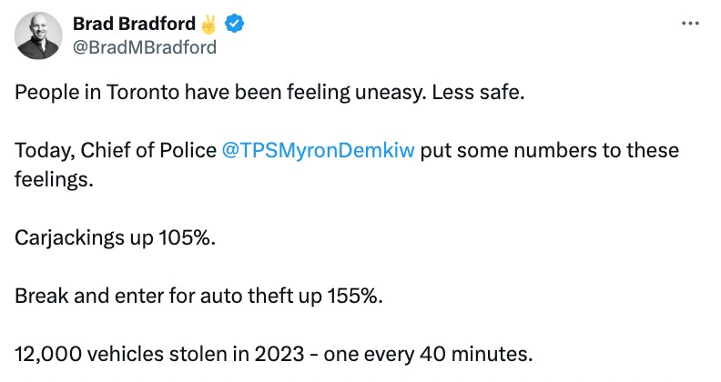 This is essentially an admission from the Toronto Police that their year after year of police budget increases have no tangible impact on reducing crime rates.