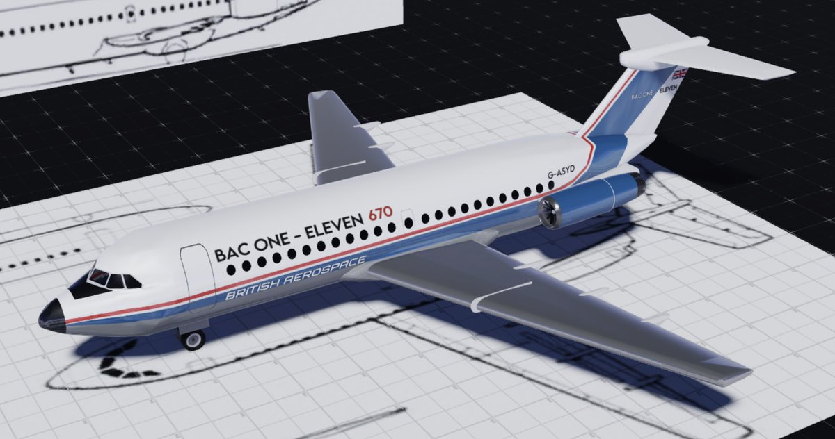 Keol_TheDev's tweet photo. Introducing the BAC 1-11 😎🤘
#ROBLOX #RobloxDev https://t.co/TCckc7t9Bd