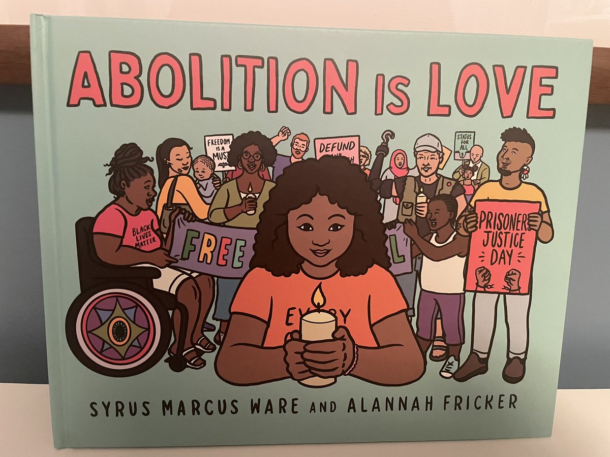 My youngest built quite the carceral enclosure with magnablocks today. No better time than tonight to read with her our newly arrived copy of “Abolition is Love” by @syrusmarcusware & Alannah Fricker. #BuildCommunitiesNotCages