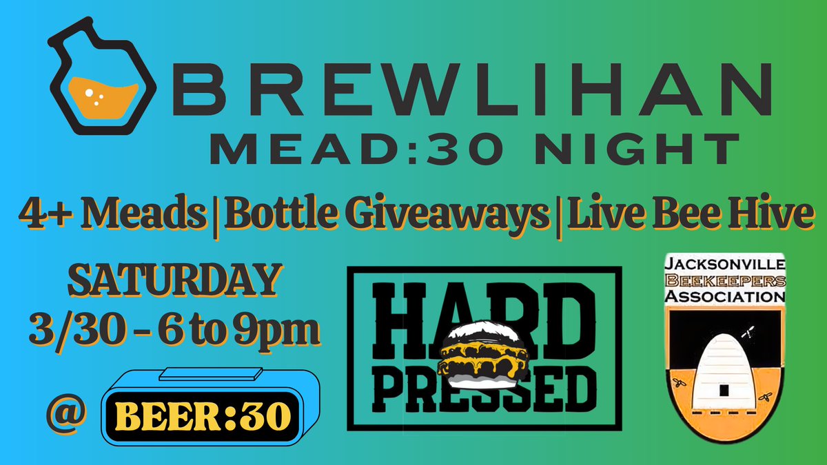 🍻🔄️🍯BEER30:MEAD30🍯🔄️🍻

📢We're so excited to host BREWLIHAN MEAD COMPANY for a very special Mead version of Beer30Day!

🍺🕧