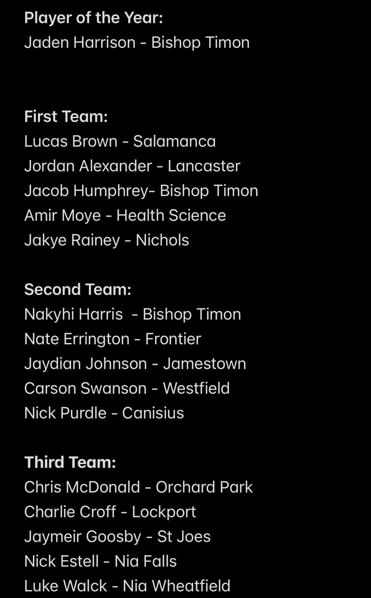 WNYVarsityBBall's tweet image. End of Season Top Performers: