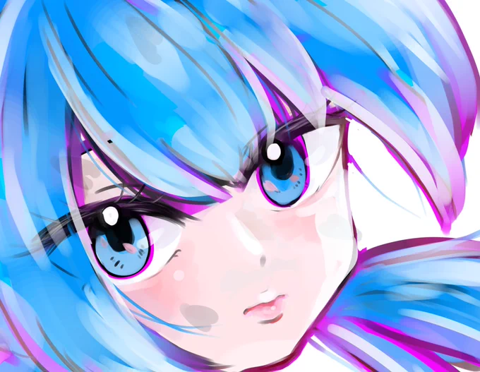 来月の秋葉原PLUSの表紙作業中なんだけどプラ子てゃ可愛くかけてる自画自賛 