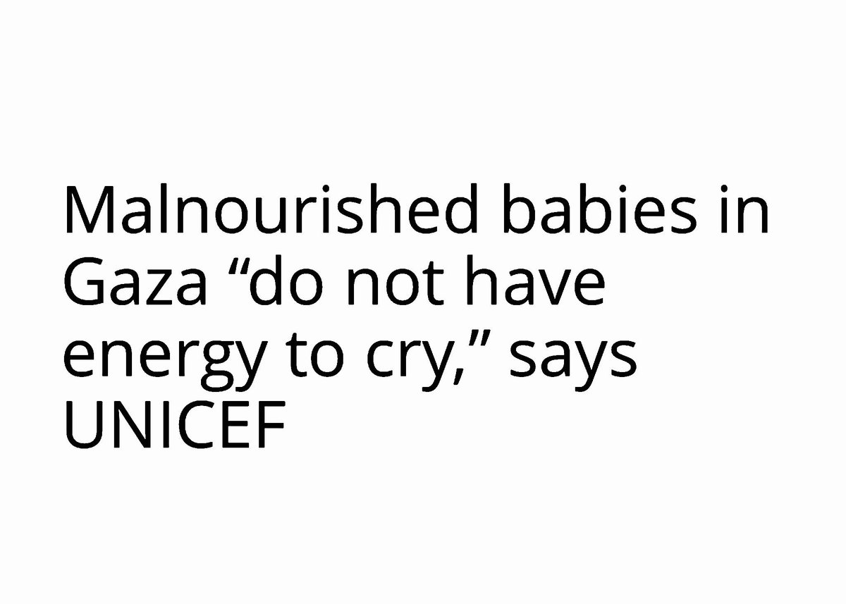 Israel won’t even allow baby formula into Gaza. Read that again. Baby formula.