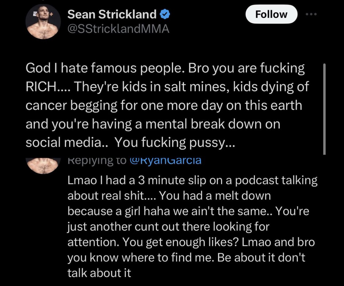 <a href="/ChampRDS/">Championship Rounds</a> <a href="/SStricklandMMA/">Sean Strickland</a> Oh the irony. Dricus broke this man 🇿🇦🏆🎯
