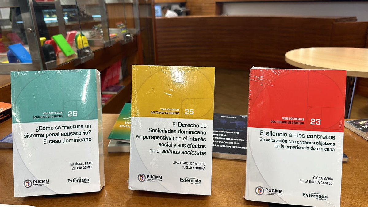El programa doctoral que ejecutan <a href="/UExternado/">U.Externado</a> y <a href="/PUCMM/">PUCMM</a> rindiendo frutos y renovando la doctrina jurídica🇩🇴. Aquí las tesis doctorales publicadas de los profesores Juan Fco. Puello Herrera, Ylona de la Rocha y <a href="/Zuletaaslegal/">María del Pilar Zuleta 🇨🇴 ⚖️ 🇩🇴</a>. ¡Qué orgullo! ¡Enhorabuena!👏🏼