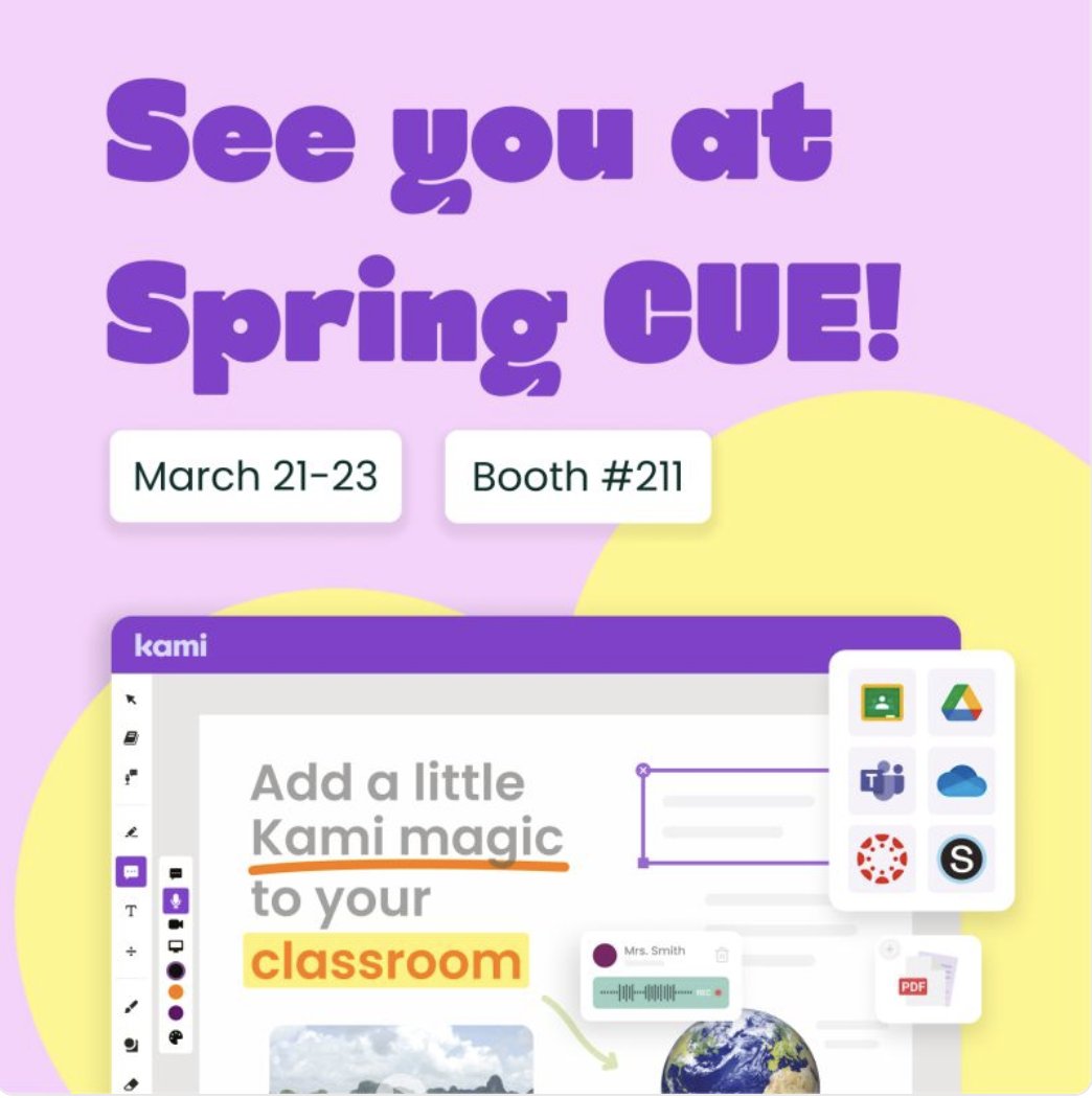 The time has come! Can’t wait to see so many of you soon! Palm Springs or bust! 🌴🚗💨 #SpringCUE @KamiApp