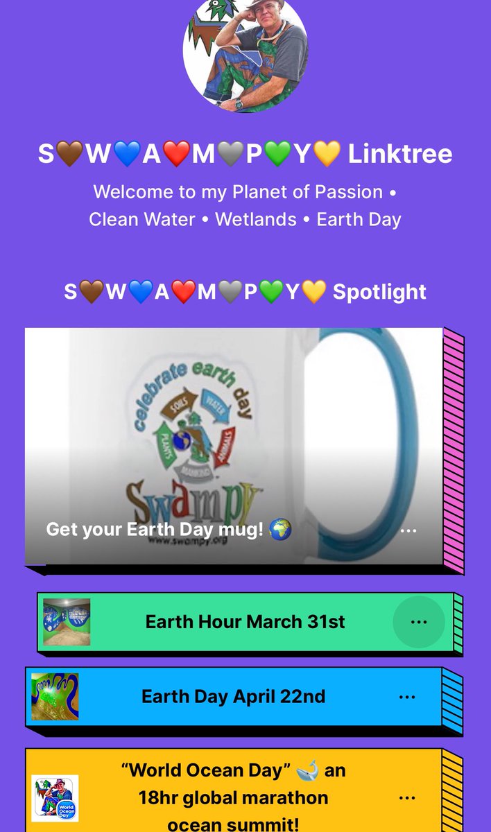 PlanetSWAMPY's tweet photo. Only 35 days til Earth Day! Get your Earth Day mug now and support SWAMPY!  #monday #earthday2024 #cleanwater #wetlands #biodiversity #climate #EarthDay @HydricHeroes @thehydriczone @waterrippleme https://t.co/Ue5f9J7WqC https://t.co/9H02lGOpKf
