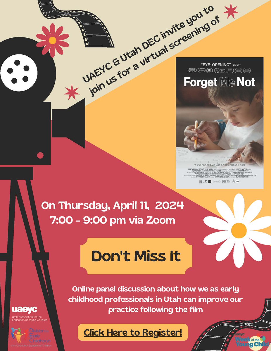 rootforkids's tweet image. Parents &amp;amp; Early Childhood Professionals in Utah: Click on the link below to register for a virtual screening of @fmndoc  with a panel discussion afterwards discussing how we, as early childhood professionals in Utah, can improve our practices. 

usu-edu.zoom.us/meeting/regist…
